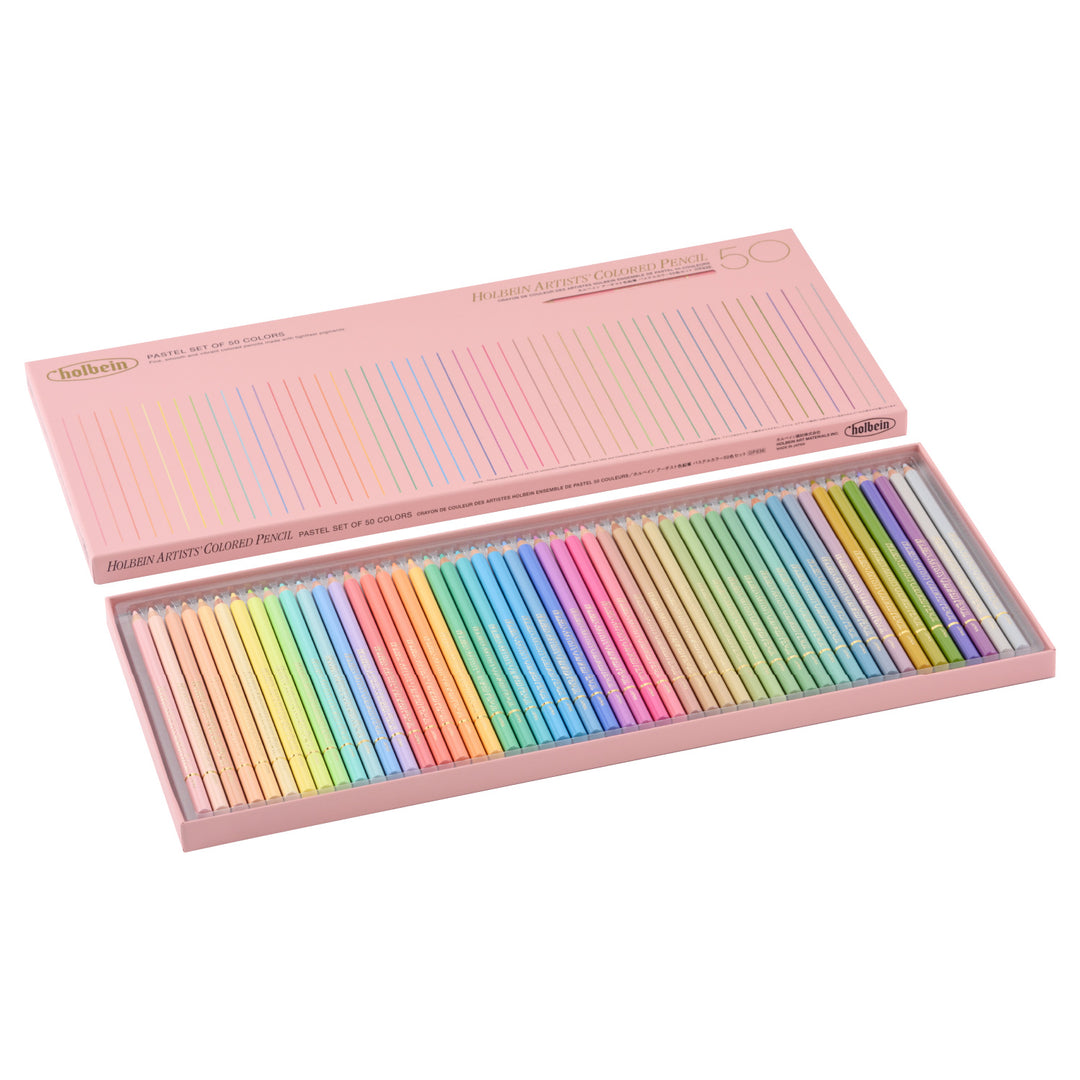 Holbein Crayons de couleurs pastels_Ensemble de 50