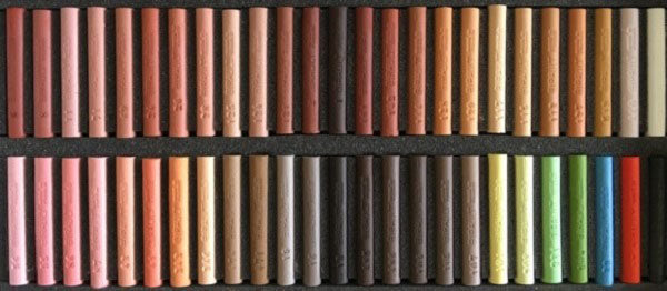 Ensemble de 50 pastels Portrait