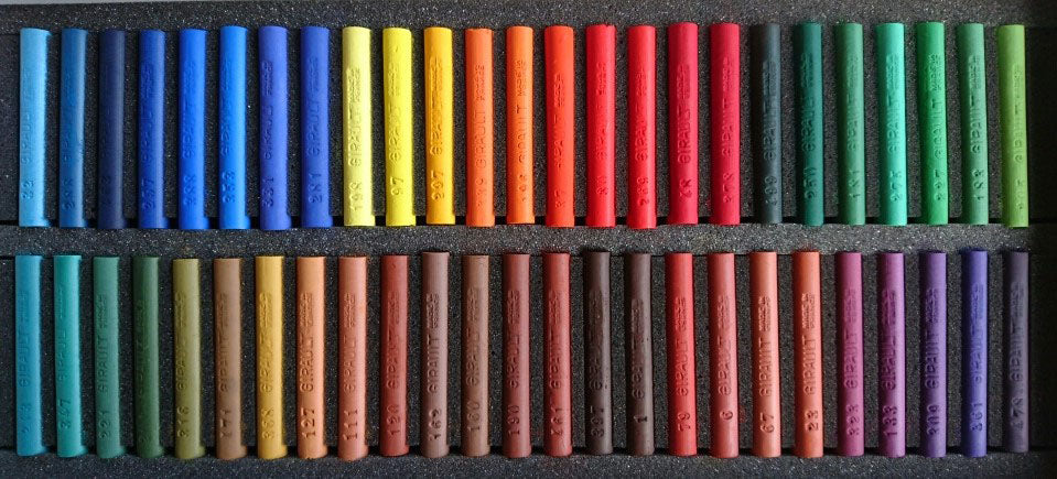 Ensemble de 50 pastels Vifs
