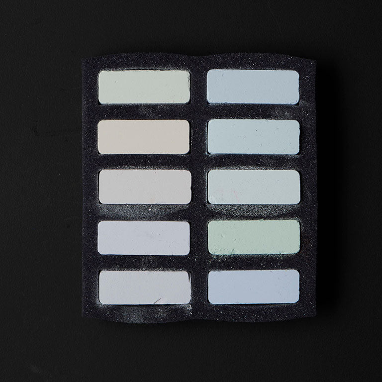 Ensemble de 10 pastels carrés TendOcre Ocrehaut