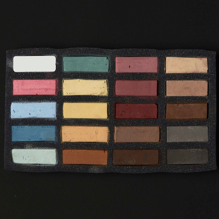 Ensemble de 20 pastels carrés TendOcre Ensemble Portrait