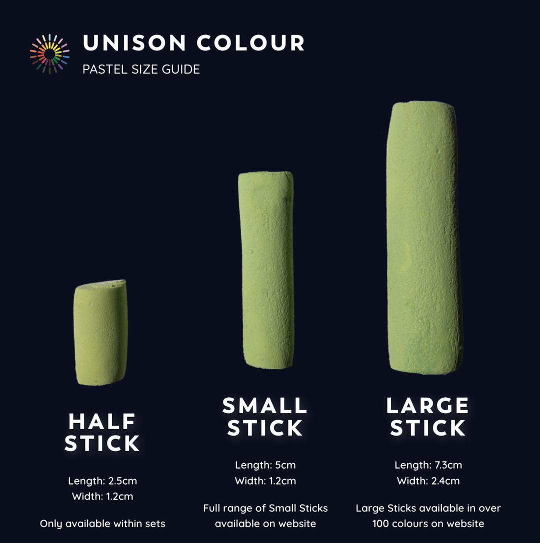 Pastels Set - "MIDNIGHT 8 Small Stick Soft Pastel" - Unison Color
