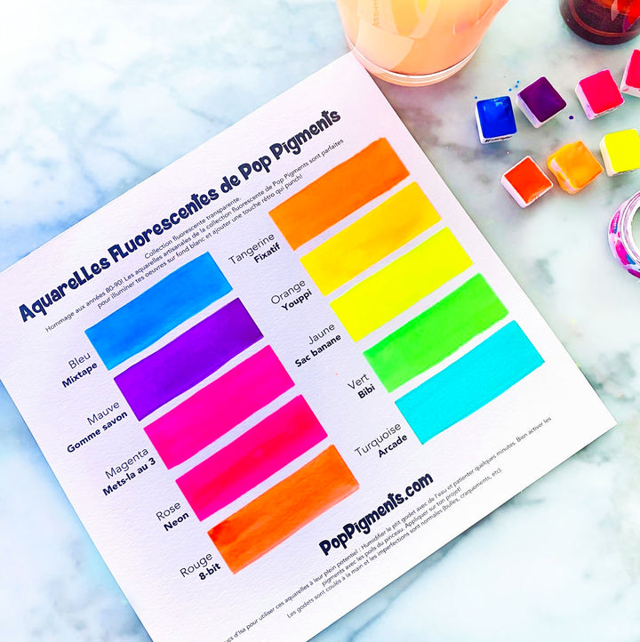 Aquarelles Fluorescentes | Pop Pigments