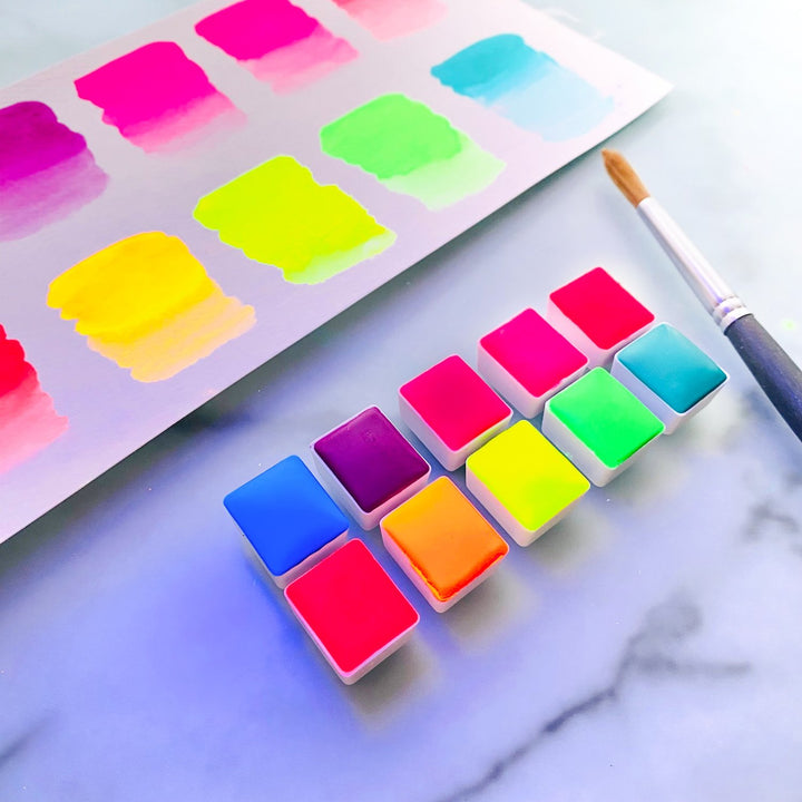Aquarelles Fluorescentes | Pop Pigments