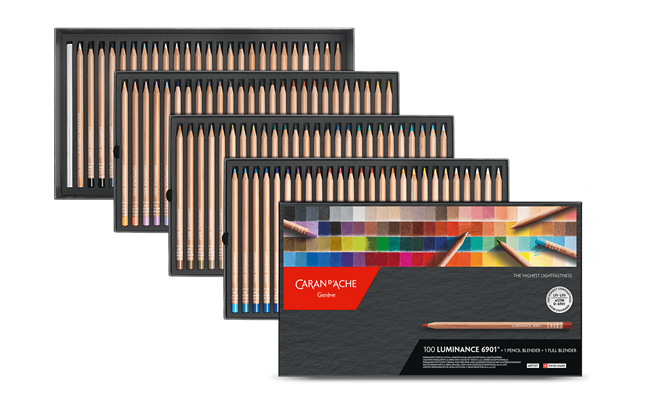 Caran D'Ache Luminance Colored Pencils Set of 100