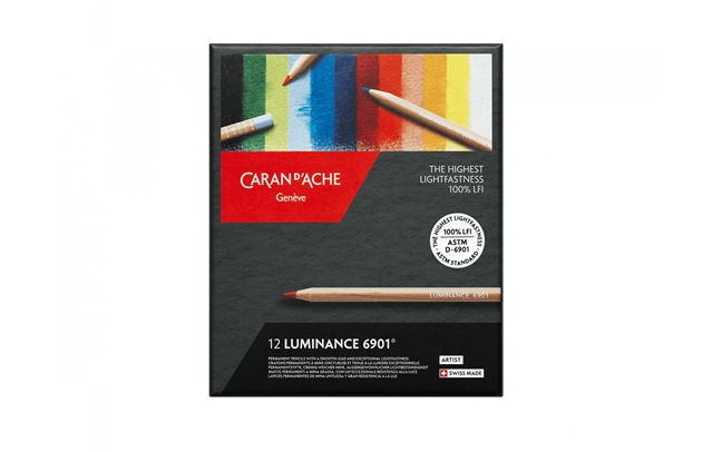 Ensemble de 12 crayons de couleur Luminance Caran D'Ache