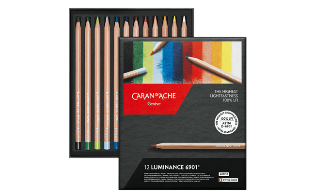 Ensemble de 12 crayons de couleur Luminance Caran D'Ache
