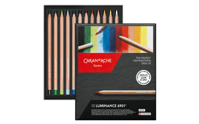 Caran D'Ache Luminance Colored Pencils Set of 12