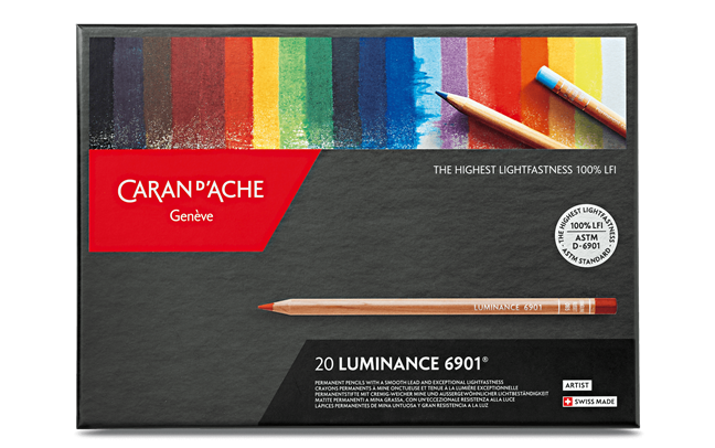 Ensemble de 20 crayons de couleur Luminance Caran D'Ache