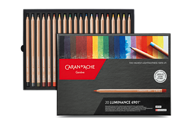 Ensemble de 20 crayons de couleur Luminance Caran D'Ache
