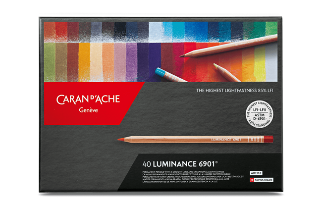 Ensemble de 40 crayons de couleur Luminance Caran D'Ache