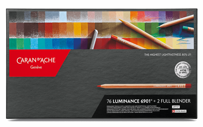 Ensemble de 76 crayons de couleur Luminance Caran D'Ache