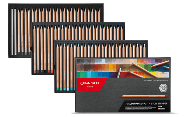 Ensemble de 76 crayons de couleur Luminance Caran D'Ache