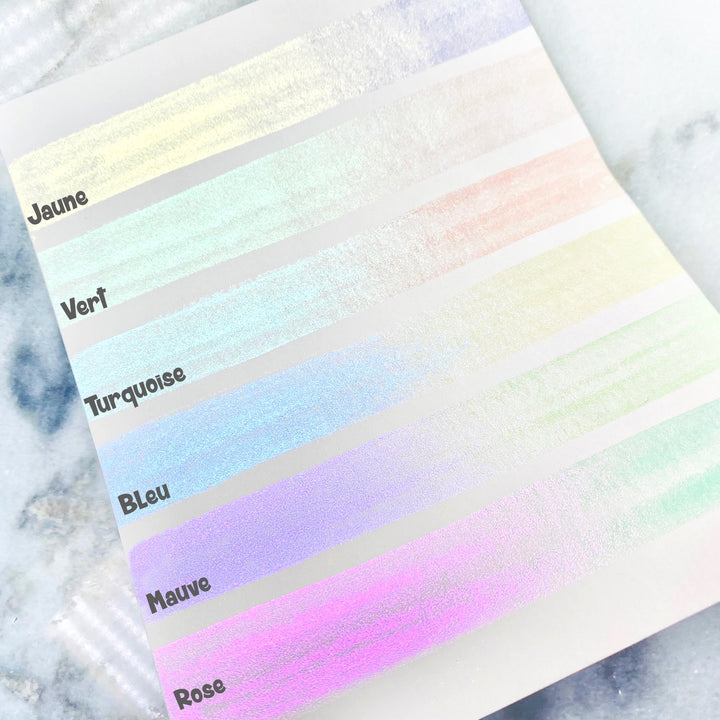 Aquarelles Blanches Iridescentes | Pop Pigments 