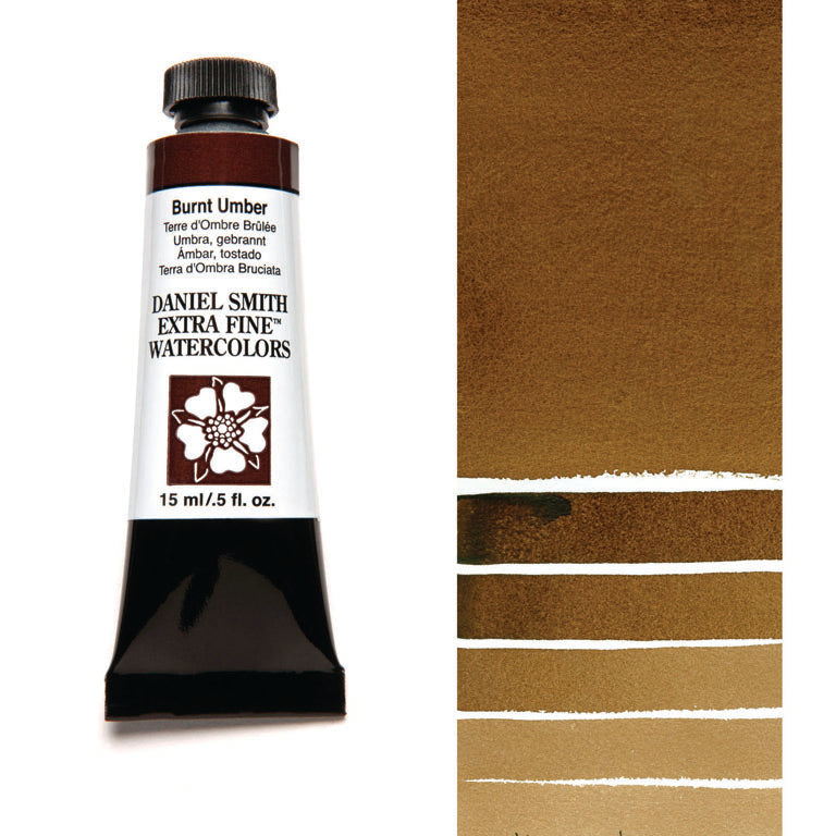 Peinture aquarelle Daniel Smith - Terre d'Ombre Brûlée - 15 ml - Série 1