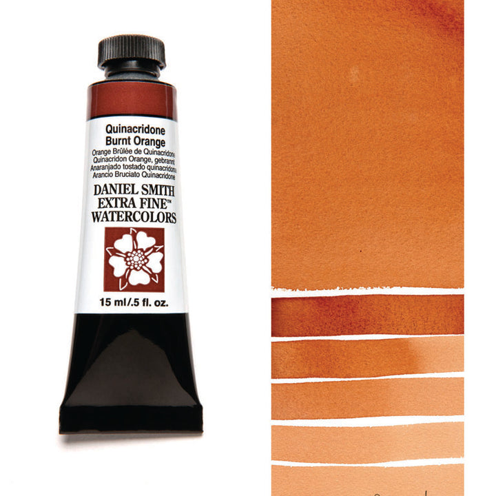 Peinture aquarelle Daniel Smith - Quinacridone Brun Orange - 15 ml - Série 2