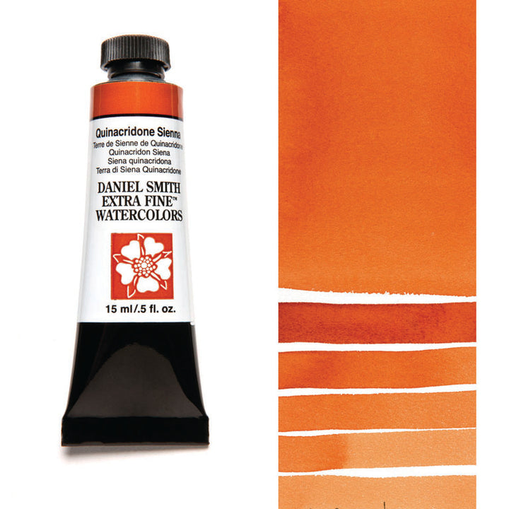 Peinture aquarelle Daniel Smith - Quinacridone Terre de Sienne - 15 ml - Série 2