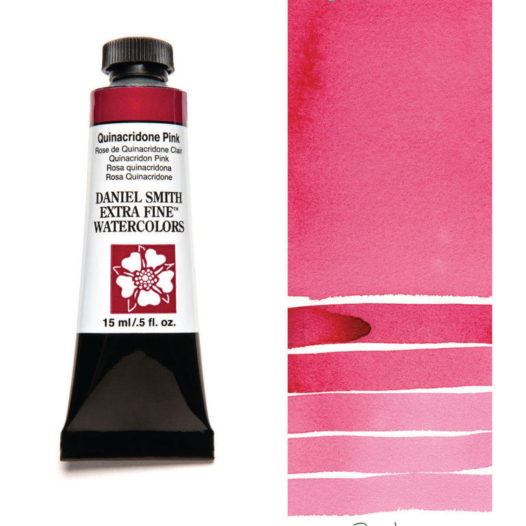 Peinture aquarelle Daniel Smith - Quinacridone Rose (Pink) - 15 ml - Série 2