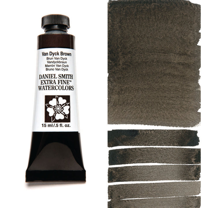 Peinture aquarelle Daniel Smith - Brun Van Dyck - 15 ml - Série 1