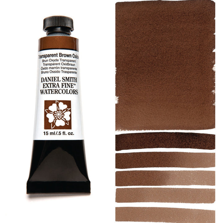 Peinture aquarelle Daniel Smith - Brun Oxyde Transparent - 15 ml - Série 1