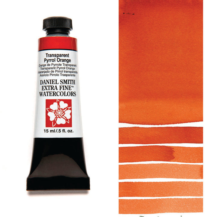 Peinture aquarelle Daniel Smith - Orange de Pyrrole Transparent - 15 ml - Série 2