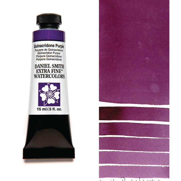 Peinture aquarelle Daniel Smith - Quinacridone Poupre - 15 ml - Série 2