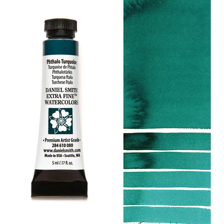 Peinture aquarelle Daniel Smith - Phthalo Turquoise - 5 ml - Série 1