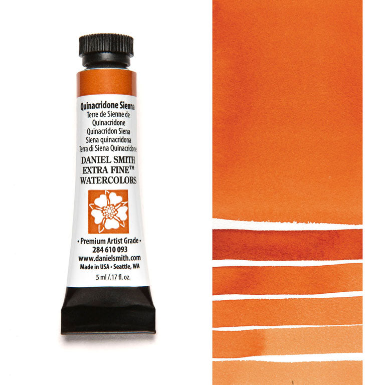 Peinture aquarelle Daniel Smith - Quinacridone Terre de Sienne - 5 ml - Série 2