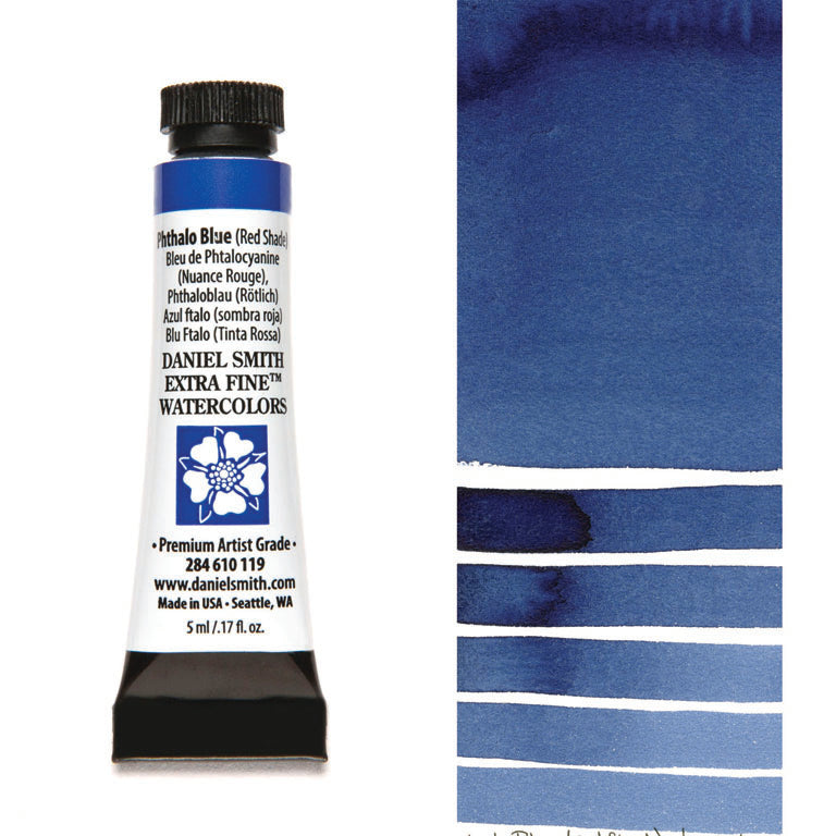 Peinture aquarelle Daniel Smith - Phthalo Bleu Rougeâtre - 5 ml - Série 1