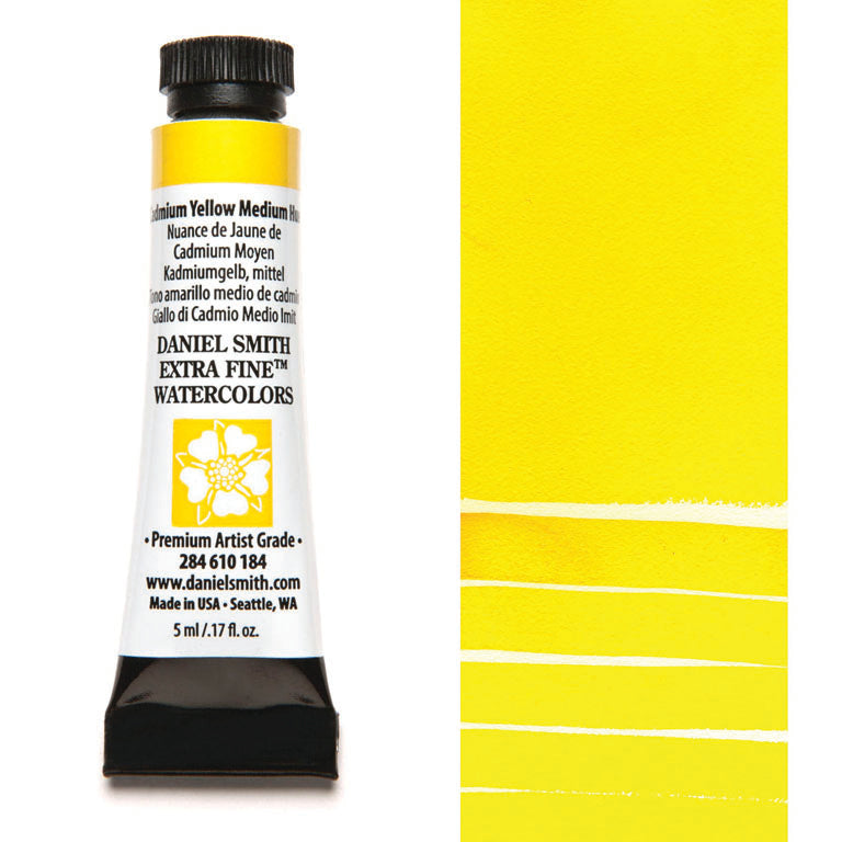 Peinture aquarelle Daniel Smith - Nuance de Jaune de Cadmium Moyen- 5 ml - Série 3