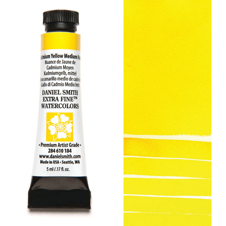 Peinture aquarelle Daniel Smith - Nuance de Jaune de Cadmium Moyen- 5 ml - Série 3