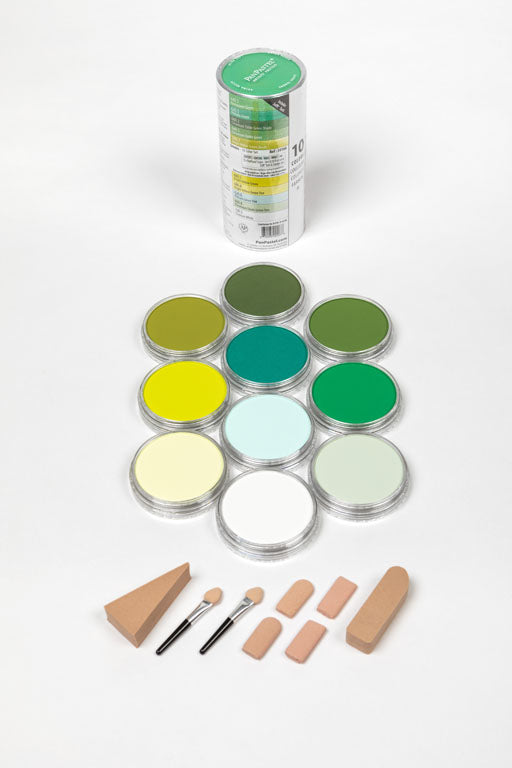 Ensemble PanPastel - Verts (10 Couleurs) - couleurs et accessoires
