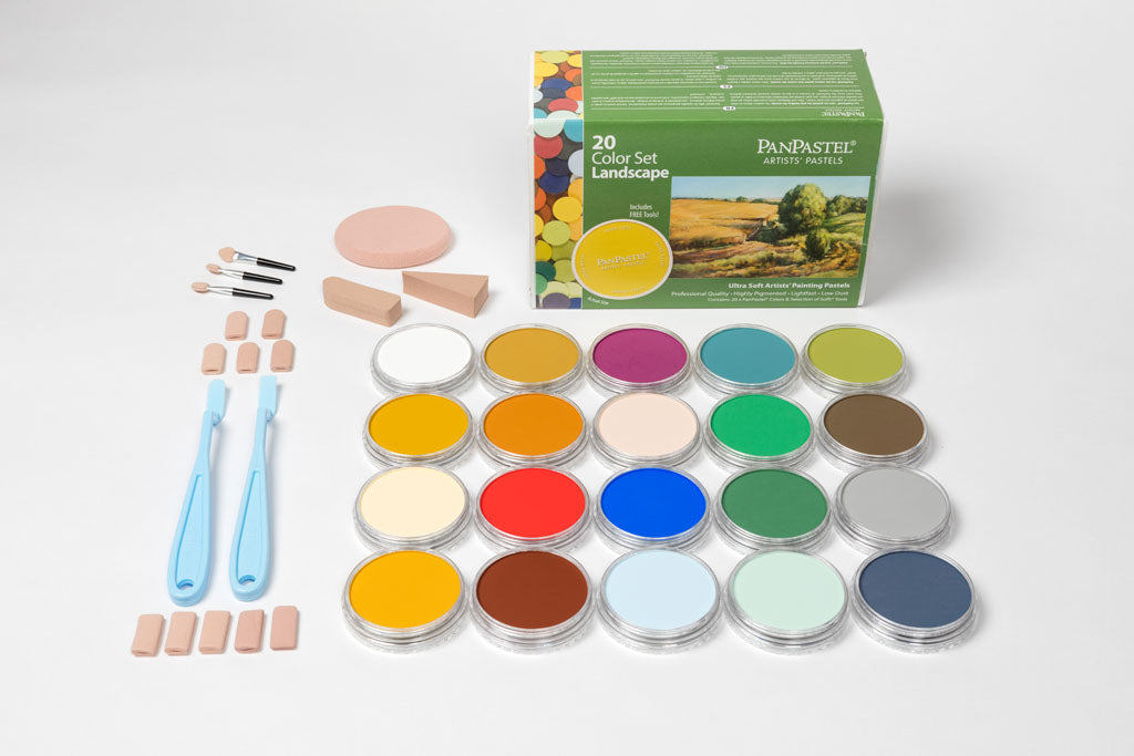 Ensemble PanPastel - Couleurs pour Paysage (20 Couleurs) - couleurs et accessoires