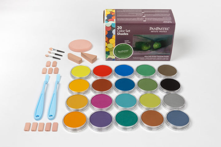 Ensemble PanPastel - Nuances (20 Couleurs) - couleurs et accessoires