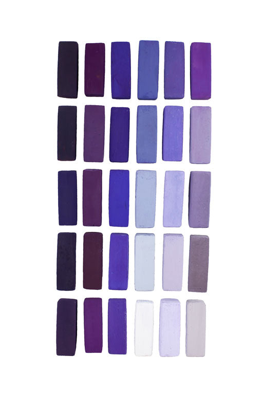 Ultra Violets_Ensemble de 30 pastels_Terry Ludwig