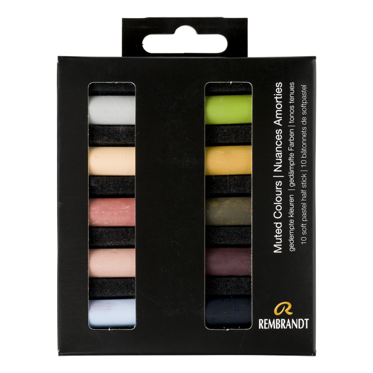 SÉLECTION COULEURS GRISÉ 10 BÂTONS DEMI GRANDEUR_BOÎTE DE CARTON