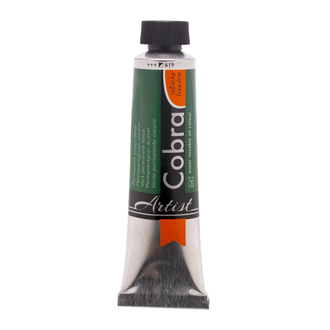 PEINTURE HUILE COBRA ARTIST VERT PERMANENT FONCE - 40 ML