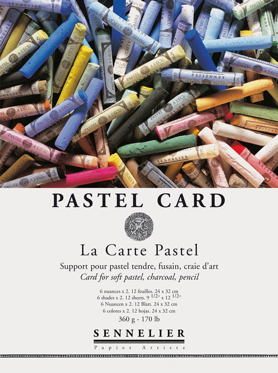 Tablette de papier pastels 2 feuilles de 6 couleurs "La Carte" ( 9" x 12")