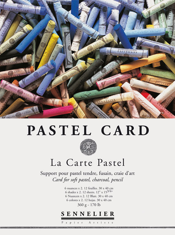 Tablette de papier pastels 2 feuilles de 6 couleurs "La Carte" ( 12 "x 16")