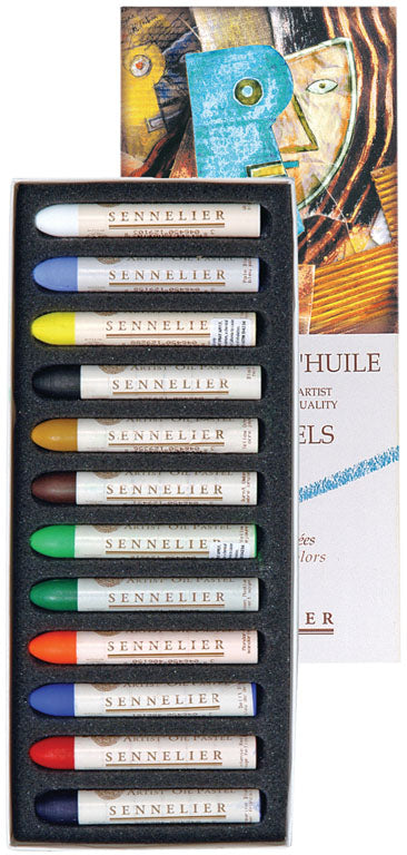 Ensemble  de 12 Pastel à l'huile-introduction à la pastel à l'huile-Boîte en carton