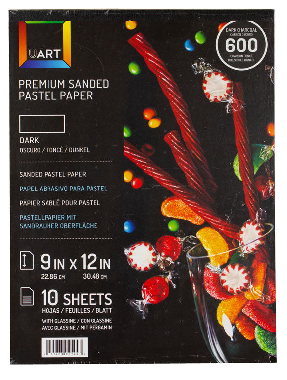 Tablette de papier pastels Papier 9"X12" Foncé Grain 600 (10 Feuilles)