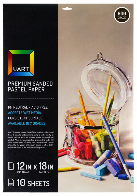 Papier Pastel 12" X 18" Couleur Chamois; Grain 600 (paquet de 10 feuilles)